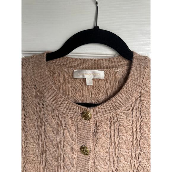 LoveShackFancy Cable Knit Cashmere &
Wool Cardigan - Picture 3 of 7